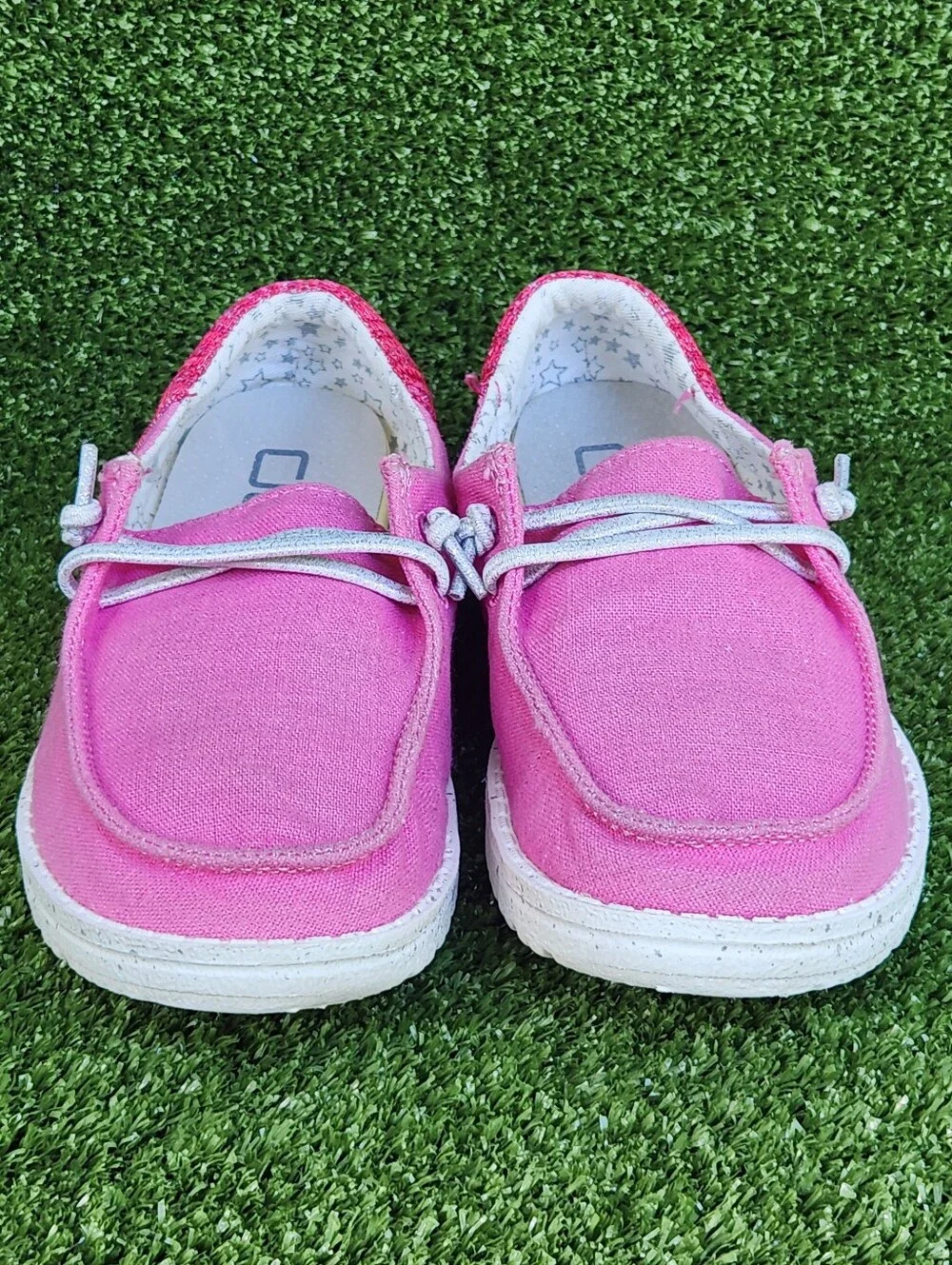 Hey Dude Wendy Kids Little Girls Walking Funk Fuxia Comfort Slip-on Shoes Size 1